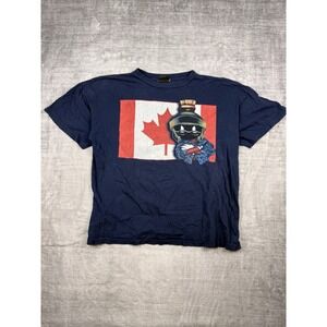 Marvin The Martian Shirt Mens XL Blue Vtg Looney Tunes Canada Flag Single Stitch